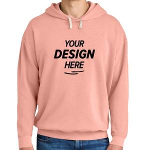 เสื้อฮู้ดผู้ชายสีเทาเฮเธอร์ พิมพ์โลโก้ตามสั่ง ขายส่ง ผ้าฝ้ายฟลีซหนานุ่ม สไตล์สตรีทแวร์ เสื้อกันหนาวมีฮู้ดลำลอง - Product Image 4