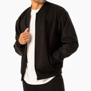 Custom <b>Men</b> Plain Varsity Bomber Jacket OEM High Quality Zipper Lightweight College School University Flight Baseball Jacket - Product Image 2