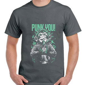 Camiseta Negra de Hombre Good Things Take Time, Manga Corta, Cuello Redondo, Informal, de Algodón, con Estampado de Calaveras, 320g, Corte Regular - Product Image 2