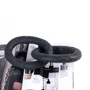 Chaîne de collier longue et massive en résine, style moderne, maillons grands, mélange de couleurs, punk, creuse, pour décoration murale - Product Image 5