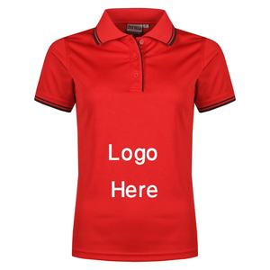 Camiseta de polo de golf de manga corta de color sólido de algodón para mujer con cuello de polo estampado de diseño personalizado y decoración de logotipo hecha en Bangladesh - Product Image 6