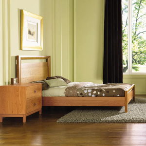 Lit double en bois artisanal de qualité supérieure |   Lit flottant moderne en panneaux, vente en gros - Product Image 2
