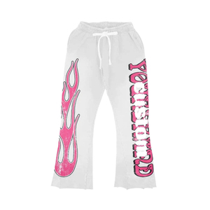 Nouvelle conception, survêtement unisexe de haute qualité 400 g/m², respirant, avec sweat à capuche imprimé sur mesure et pantalon évasé superposé - Product Image 5