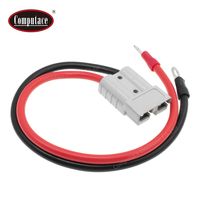 Conector de Repuesto de Alta Corriente 50A, Rojo/Negro, Cobre Desnudo, Terminal Tipo O M8, Aislamiento de PVC, 300mm, para Batería de Coche DC, Conexión Rápida