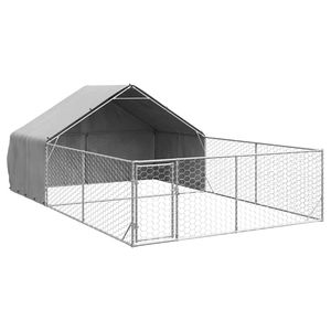 Caseta Grande para Perros de Exterior, Jaula para Mascotas de Acero Galvanizado, Resistente a la Intemperie y Duradera - Product Image 2