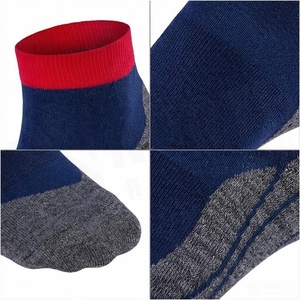 Ankle <b>Socks</b> Solid Color Blue Red Trim Breathable <b>Running</b> <b>Socks</b> for Adults - Product Image 4