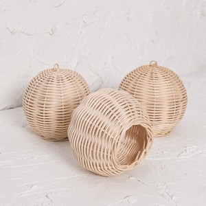 Boule décorative en rotin tressé, meilleur choix pour les décorations suspendues, boules en bois, ornements de Noël - Product Image 1