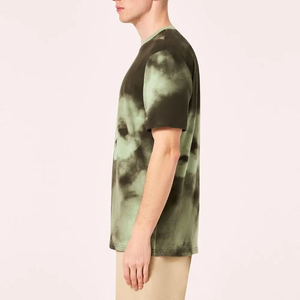 T-shirt en coton pour homme, col rond, manches courtes, vêtements décontractés d'été, couleur unie, broderie de logo personnalisé, coupe classique - Product Image 4