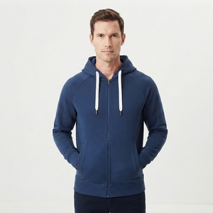 Sweat-shirt à capuche zippé pour homme, décontracté, à manches longues, avec cordon de serrage et poche avant, pour un usage quotidien - Product Image 3
