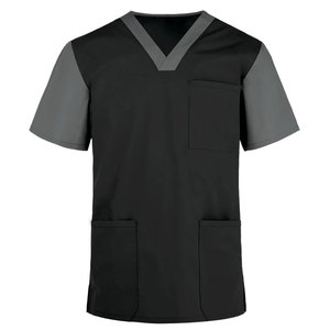 Men's High-quality Breathable Windproof Lab Coat Front Pocket Long Sleeves Customizable Summer Hospital Men's Scrub Lab Coat - Product Image 1