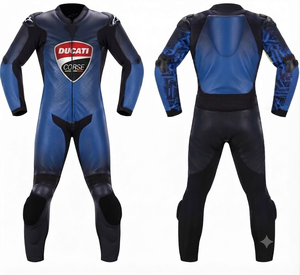 Traje de Carreras de Cuero de Vaca/Canguro Rucati para Hombre, Mono de Una Pieza con Armadura de Nivel 2 CE, Hecho a Medida, Protección OEM - Product Image 1