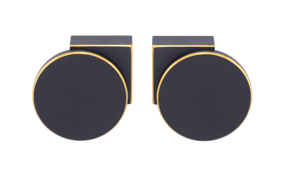 Modern Aluminium Round Disc <b>Door</b> Handle Set Wardrobe Cabinet Pulls <b>Matt</b> <b>Black</b> PVD Gold Graphite Grey Pair Hardware - Product Image 5