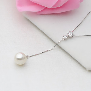 จี้เงินแท้ S925 พร้อมสร้อยแบบกล่อง สร้อยแบบปลอก สร้อยแบบห้อย พร้อมไข่มุก สำหรับงาน DIY  อะไหล่เครื่องประดับกึ่งสำเร็จรูป - Product Image 2