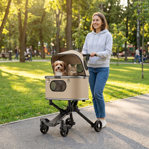 סיטונאי קטן קל מתקפל 4 גלגלים ידידותי לסביבה עם קיבולת 15 ק "ג לכלבים הולכים בחוץ - Product Image 3