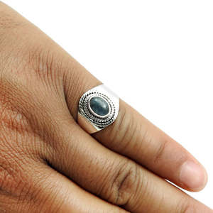 High Quality Blue Tourmaline Gemstone <b>Ring</b> Made of 925 Sterling Silver <b>Statement</b> <b>Ring</b> Handmade Bohemian Style Designer Jewelry - Product Image 2