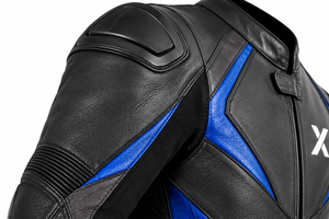 X Professional Racing One-Piece Motorcycle <b>Suit</b> | Black <b>Red</b> Gray Blue | X Logo | OEM ODM Manufacturer | Premium Design Quality | - Product Image 4