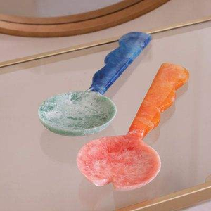 Cuillère et fourchette à salade en résine pour événements, ensemble de service de table en résine - Product Image 6