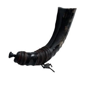 Corne à boire avec design en laiton Authentique tasse à boire de vin viking d'inspiration médiévale d'Inde - Product Image 1