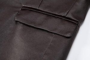 Wholesale Designer Men Genuine Coat for Men Fashion Style Brown Soft <b>Leather</b> Coat Soft <b>Leather</b> Coat for Men - Product Image 6