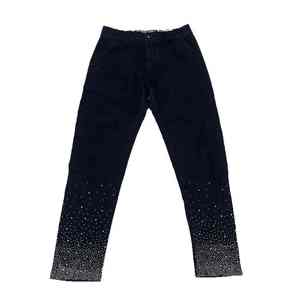 Jean Homme Personnalisé Noir Automne Imprimé Animalier Floral Écologique 100% Coton Coupe Droite Vintage Taille Haute Style Soirée Marque YUCE - Product Image 2