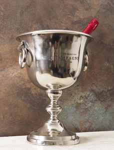 ถังแชมเปญอะลูมิเนียมหล่อขึ้นรูปโลหะสไตล์วินเทจสีเงิน สำหรับแช่ไวน์และเบียร์ ชุดอุปกรณ์บาร์ - Product Image 4