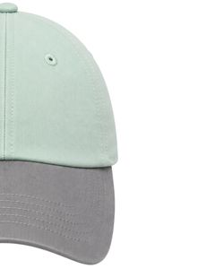 Casquette de baseball bicolore vert menthe et gris, personnalisable par le fabricant, ajustable, unisexe, en coton, pour le sport, les loisirs et la mode. - Product Image 4
