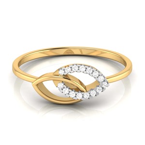 แหวนเพชรแล็บโกรว์ดีไซน์อินฟินิตี้ทวิสต์ครอสโอเวอร์ ทองคำขาว 18K รับรองโดย IGI - Product Image 3