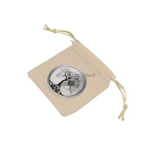 Coffret cadeau en pierre de guérison naturelle Lune avec pochette en coton imprimé chat Emballage artisanal fait à la main - Product Image 6