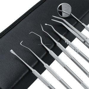 WORLD PRECISION SURGICAL Manual Dental Stainless Steel Double Ended Mirror Probe <b>Sickle</b> Hoe Scaler Tooth Cleaning Instrument - Product Image 2