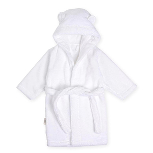 White Bear Hooded <b>Bath</b> <b>Towel</b> for Kids Terry Cloth Wearable <b>Robe</b> Bathroom Use - Product Image 5