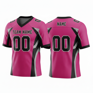 Camiseta de Fútbol Personalizada para Adultos, Manga Corta, Transpirable, Opción de Talla Grande, Cuello en V, 100% Poliéster - Product Image 1