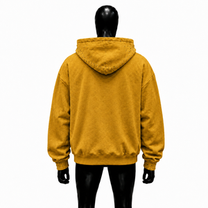 Sweat-shirt à capuche zippé pour homme en molleton doré avec imprimé dessin animé et patch drapeau américain, coupe classique, style automne, collection urbaine en promotion - Product Image 2