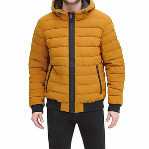 Veste d'hiver matelassée à capuche pour homme de qualité supérieure avec logo frontal, respirante et écologique, design décontracté - Product Image 5