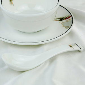 Melamine Spoon 1pc Melamine Dinnerware <b>Set</b>-Soup Dish Plates Bowls Cups Spoons-Dishwasher Safe Durable Luxury Party Use - Product Image 1