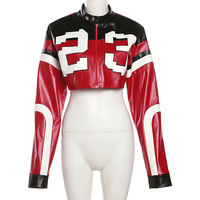 Jaket Varsity Wanita Rajut Polyester/Katun, Kancing & Ritsleting, Cepat Kering, Bernapas, untuk Musim Gugur dan Musim Dingin