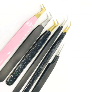 Ensemble de pinces à cils en acier inoxydable RMI, noir, rose, or, argent, anti-magnétiques, 10 mm, outils de précision pour extensions de cils - Product Image 5