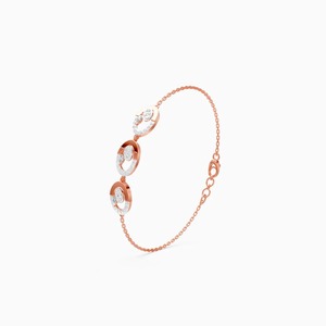Allure Marquise Link <b>Bracelet</b> Featuring 0.43 Ct Lab Grown Diamond | In 9K Yellow White And Rose Gold - Product Image 1