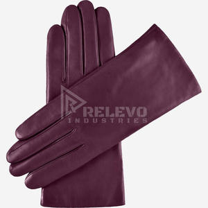 Guantes de cuero con logotipo personalizado, manoplas de lujo para mujer, guantes cálidos de invierno, guantes de cuero genuino para motociclistas, bajo MOQ - Product Image 2