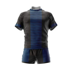 Tenues de rugby personnalisables en polyester pur à 100 %, imprimées par sublimation, avec logo, respirantes, séchage rapide, service OEM, faible MOQ - Product Image 2