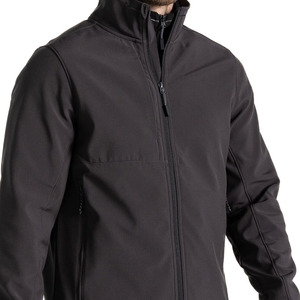 Chaqueta Impermeable Personalizable OEM para Adultos, Chaqueta de Lluvia Negra Resistente con Cierre Completo y Cuello Alto para Hombre - Product Image 2