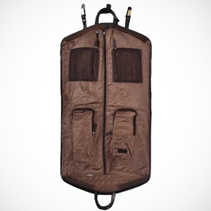 Porte-costume en cuir véritable à prix d'usine, avec logo personnalisé, housse de protection de vêtements de voyage en cuir de vachette de luxe, fermeture éclair robuste - Product Image 2