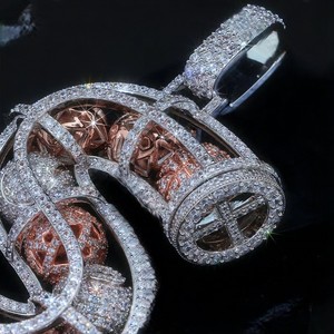 Colgante Hip Hop Personalizado con Moissanita VVS, Joyería Fina de Plata 925, Colgante de Letra Personalizada con Incrustaciones de Diamantes - Product Image 5