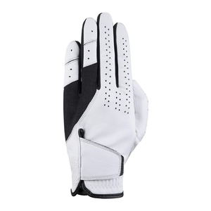 Gant de golf blanc pour hommes, en cuir véritable, à doigts entiers, respirant, avec fermeture auto-agrippante, main droite, sport - Product Image 1