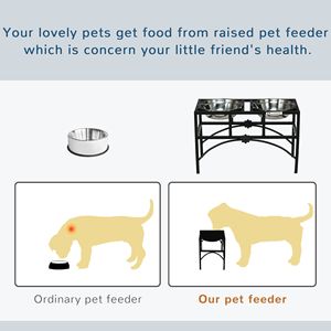 Ciotola Rialzata Portatile per Cani e Gatti, Dispenser Lento per Acqua e Cibo, Ideale per Viaggi e Spedizioni Durante la Settimana - Product Image 4