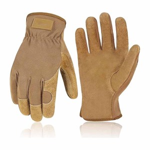 Gants de jardinage en cuir pour hommes, gants de travail utilitaires pour mécaniciens, construction, chauffeurs - Product Image 5