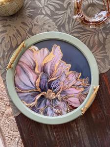 Bandeja de Madera con Diseño Impreso, Material Sostenible, Bandeja de Madera Natural con Diseño Impreso para Artículos del Hogar Ecológicos, Plato para Servir al por Mayor - Product Image 2