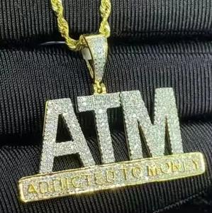 Juego de 4 Colgantes Personalizables con Letras, Chapados en Plata 925, con Moissanita Auténtica, Joyería Fina de Plata Esterlina con Diamante Principal - Product Image 3