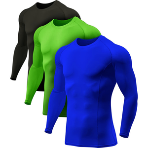 Camiseta de Compresión Personalizada para Hombre, Transpirable, UPF50+, Secado Rápido, Tela Flexible, Control de Sudor, para Gimnasio, MMA, BJJ, Entrenamiento, OEM, ODM - Product Image 2