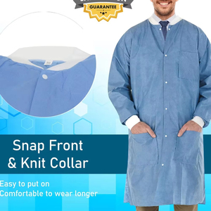 Blouse de laboratoire blanche professionnelle unisexe à manches longues pour adultes, tenue de travail médicale d'hôpital, uniforme de médecin, blouses de laboratoire de type scrub - Product Image 5