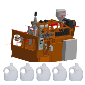 Machine de moulage par soufflage de plastique SAVY HDPE 1-20L 150 pièces/h entièrement électrique certifiée CE, service ODM OEM - Product Image 1